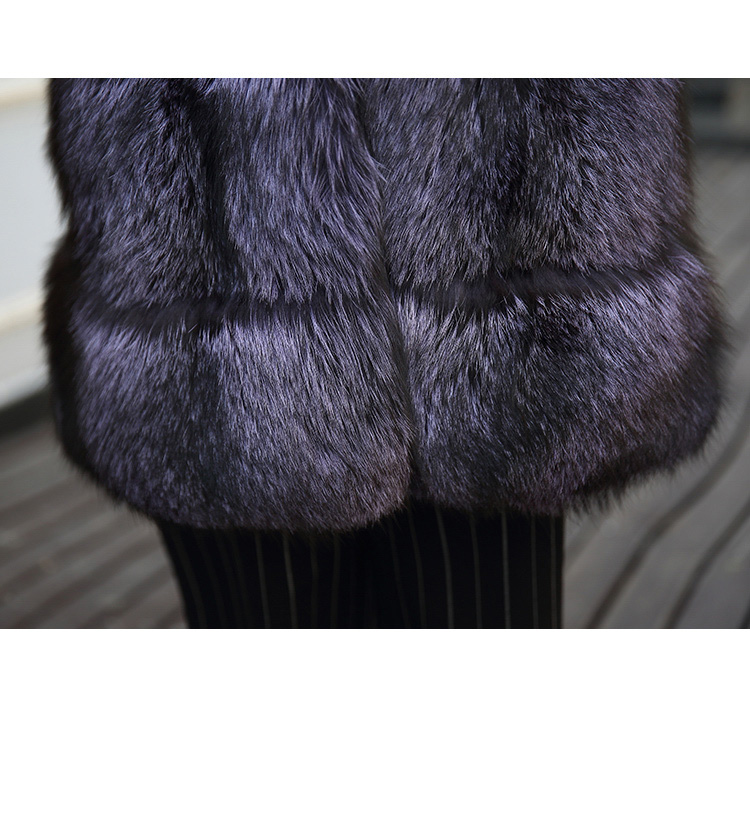 Hooded Fox Fur Vest 994 Details 5