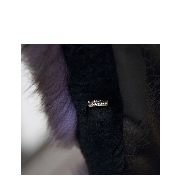 Hooded Fox Fur Vest 994 Details 7