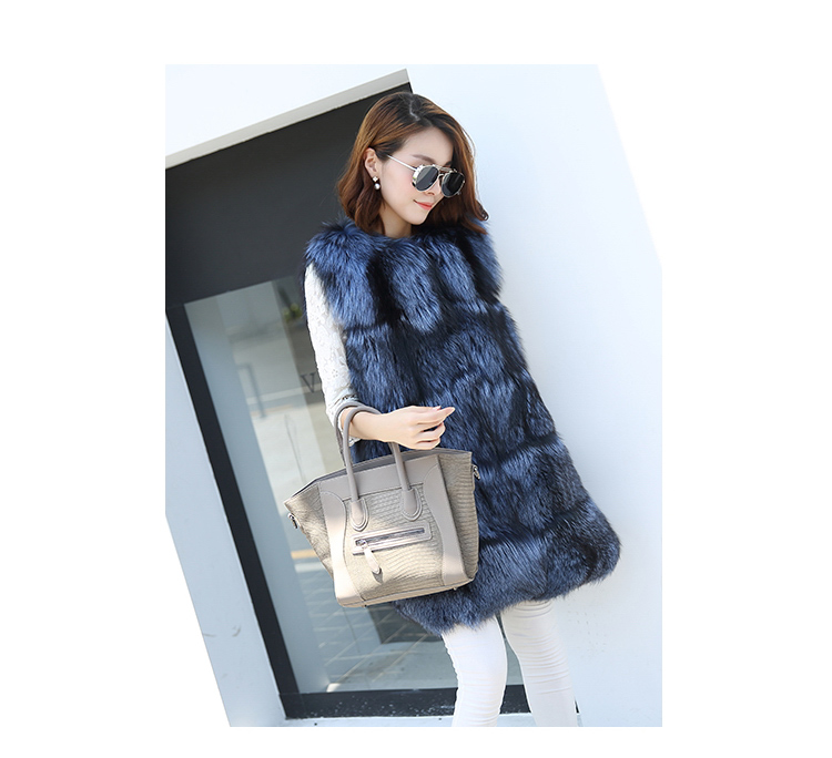 Silver Fox Fur Vest 995 Details 2