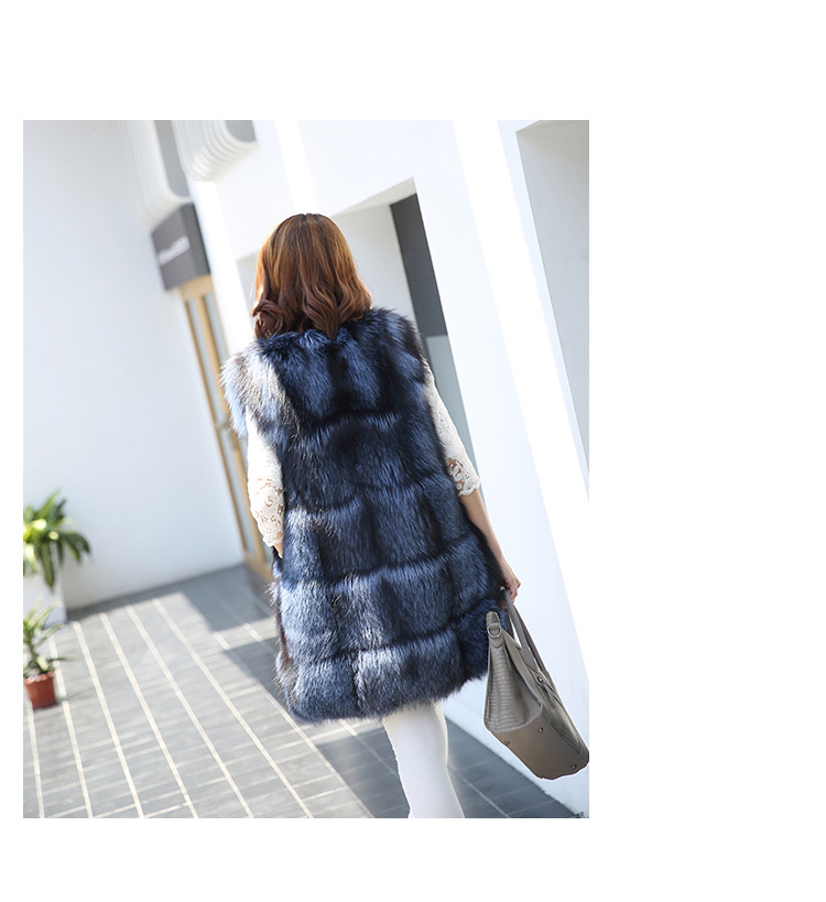 Silver Fox Fur Vest 995 Details 4