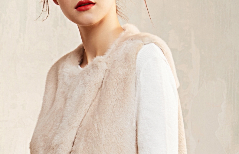 Mink Fur Vest with Cashmere Back 298-3