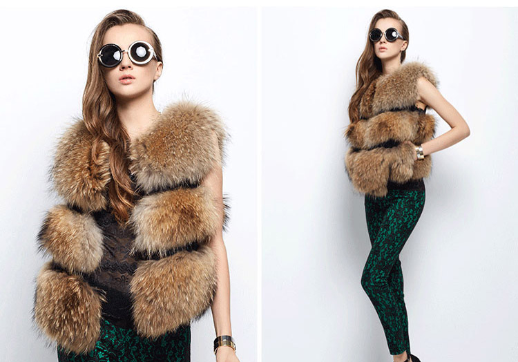 Raccoon Fur Vest 821 Details 2