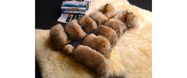 Raccoon Fur Vest 823 Details 1
