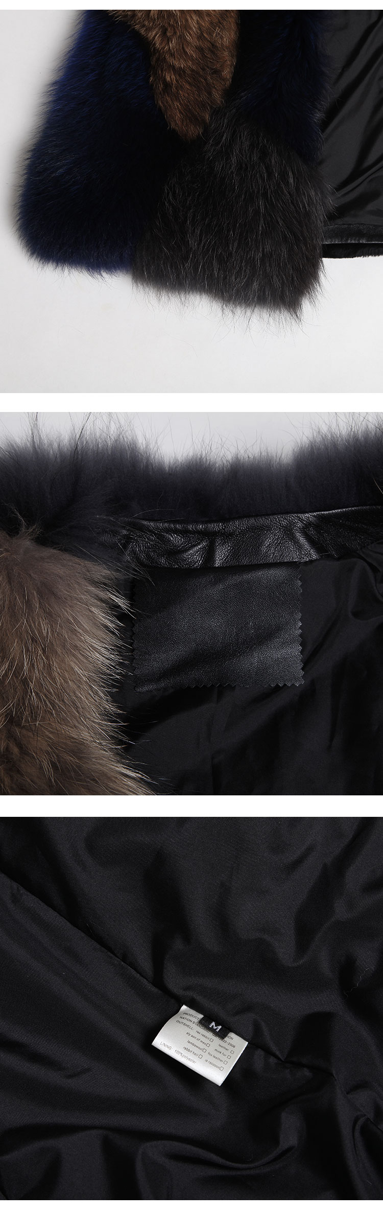 Multicolor Raccoon Fur Vest Waistcoat 625_01
