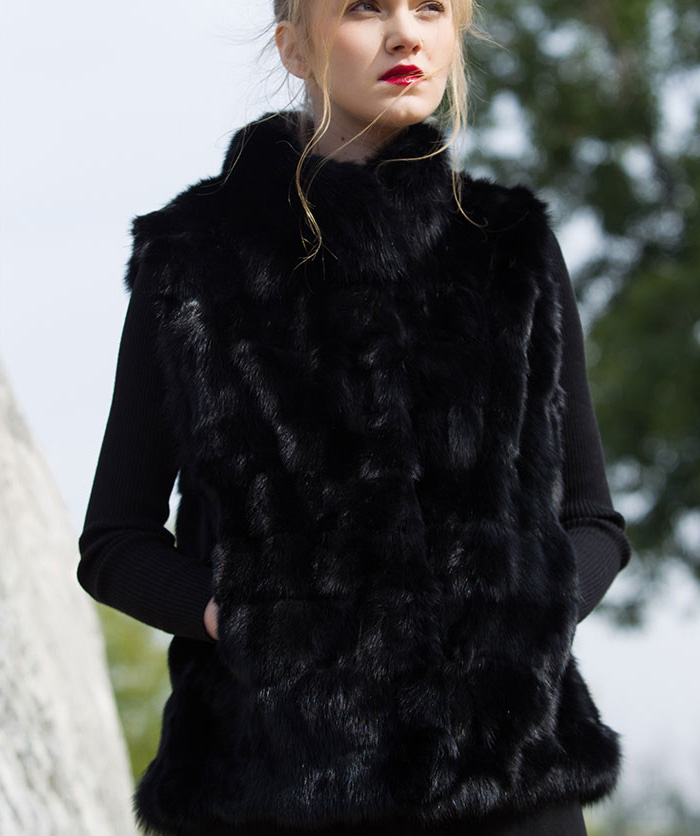 Sable Fur Vest 054 Details 7