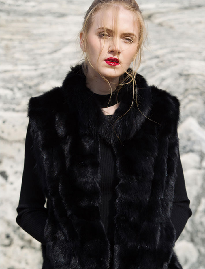Sable Fur Vest 054 Details 5