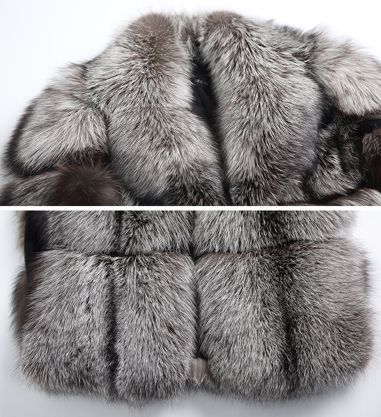 Men's Silver Fox Fur Coat 350-3