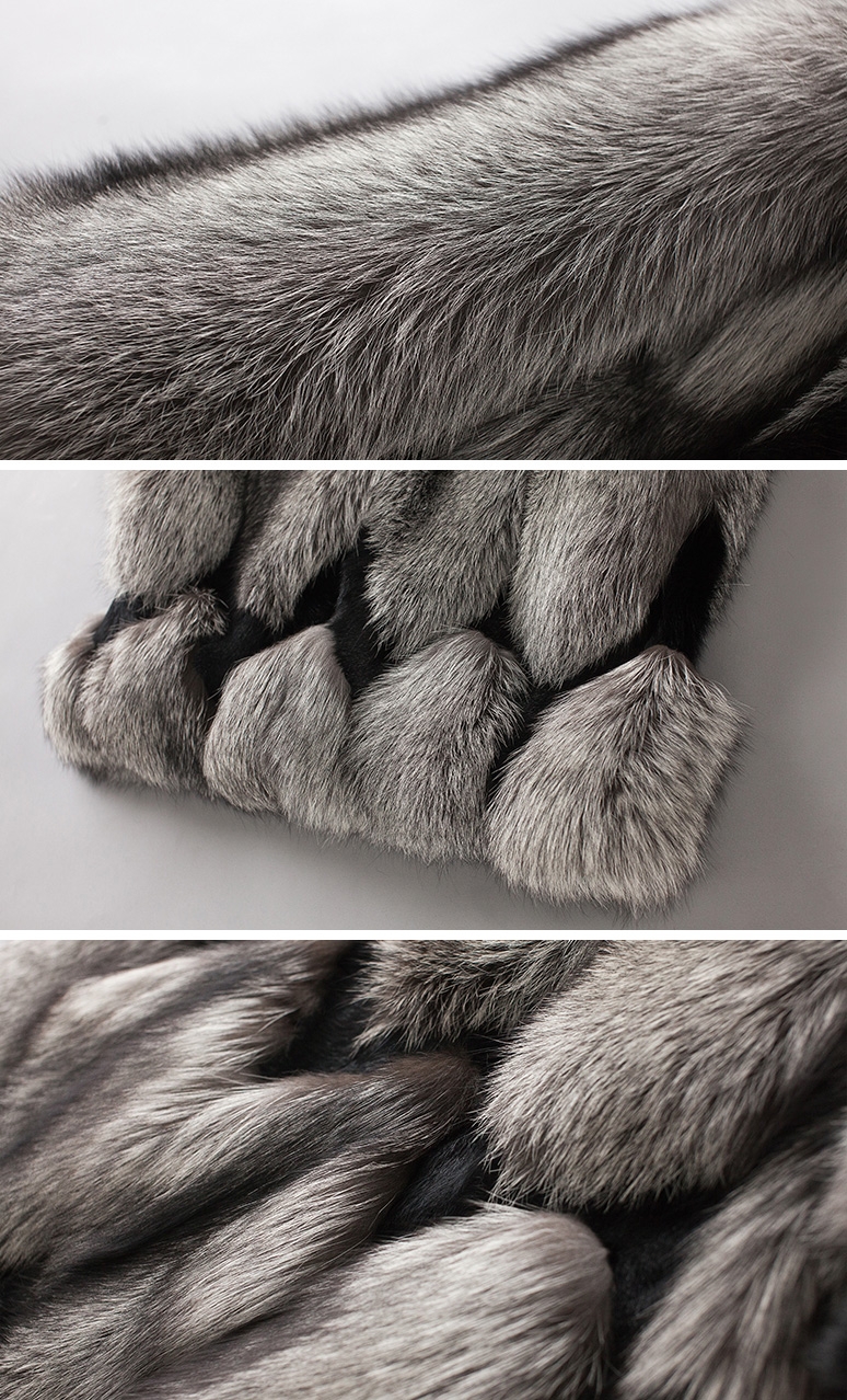 Men's Silver Fox Fur Coat 351-4