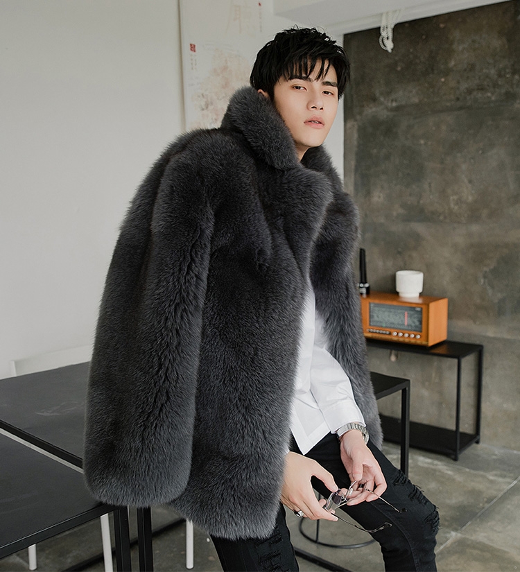 Men's Fox Fur Coat 379-6