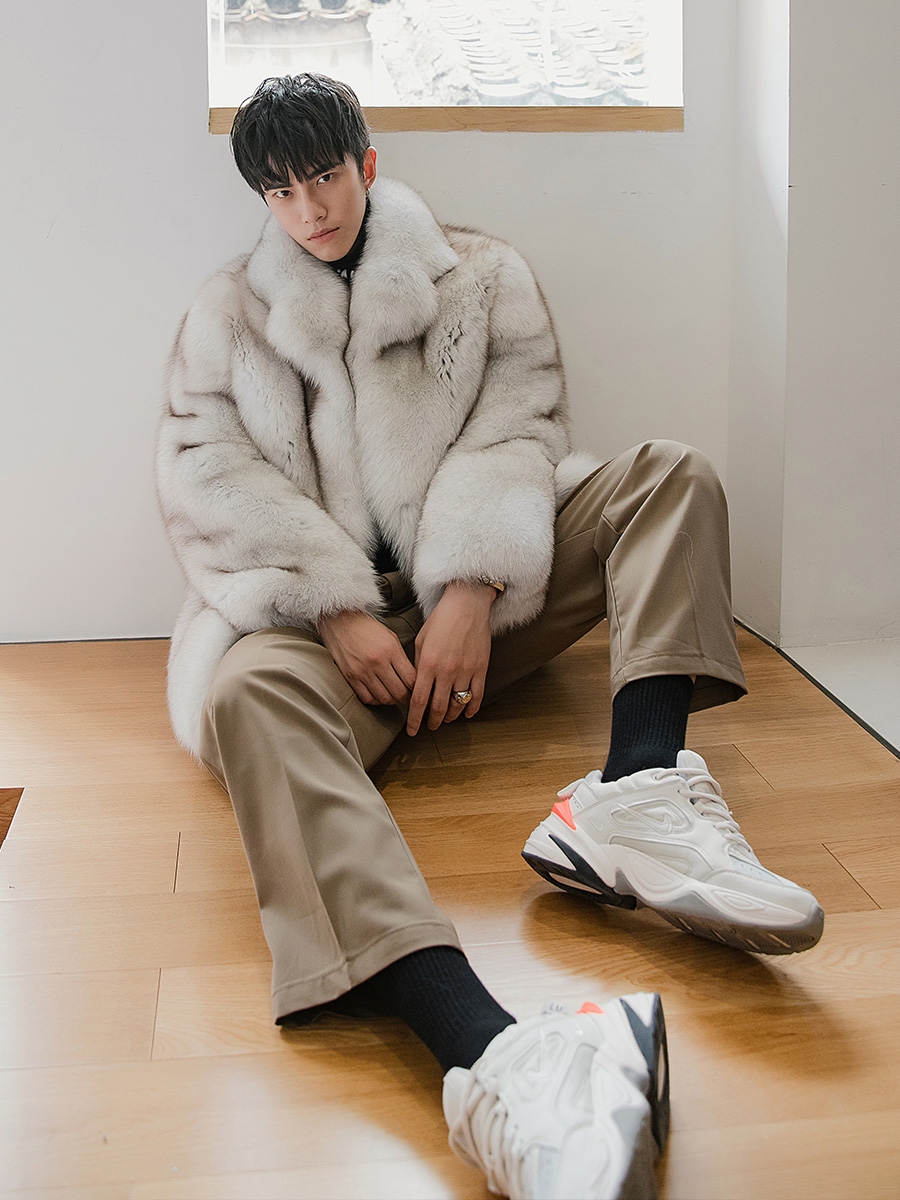 Men's Fox Fur Coat 380-9