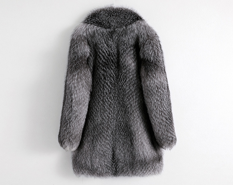 Men's Silver Fox Fur Coat 385-3