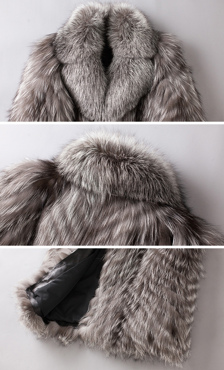 Men's Silver Fox Fur Coat 400-3