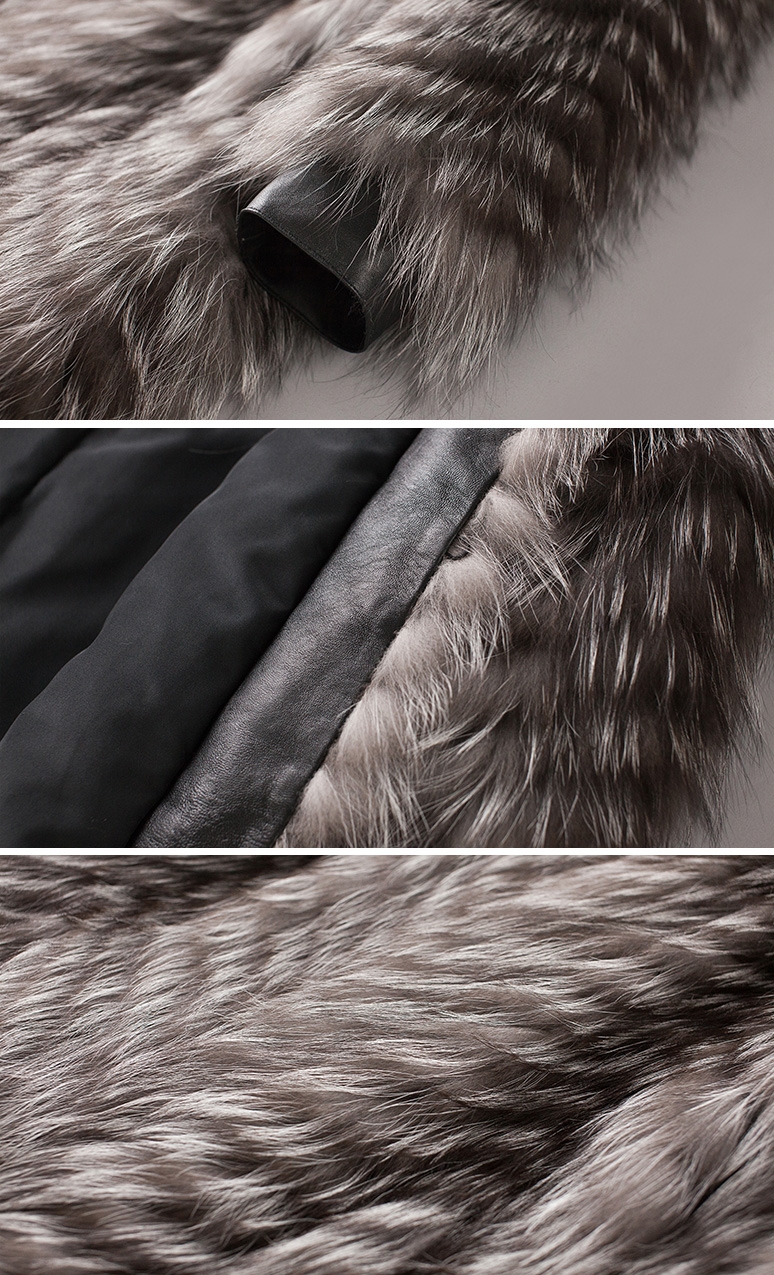 Men's Silver Fox Fur Coat 400-4