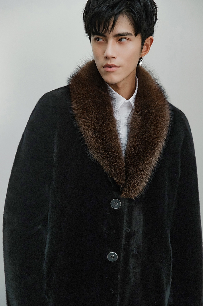 Men's Mink Fur Coat 394-6