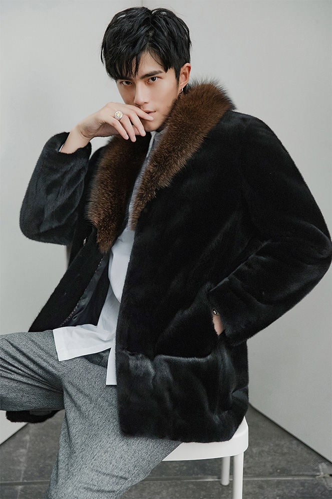 Men's Mink Fur Coat 394-7