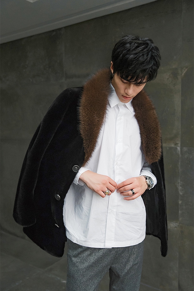 Men's Mink Fur Coat 394-9
