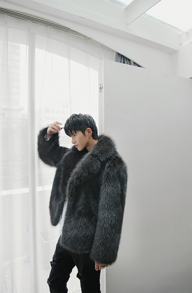 Men's Raccoon Fur Coat 383-6