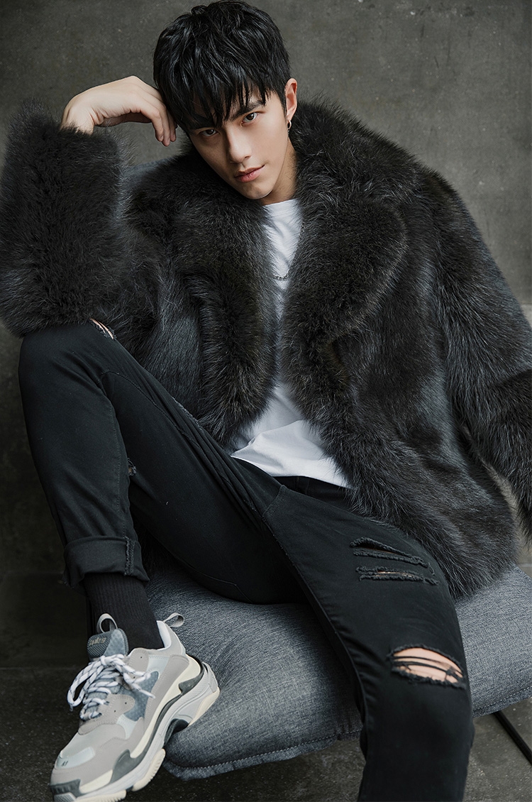 Men's Raccoon Fur Coat 383-9