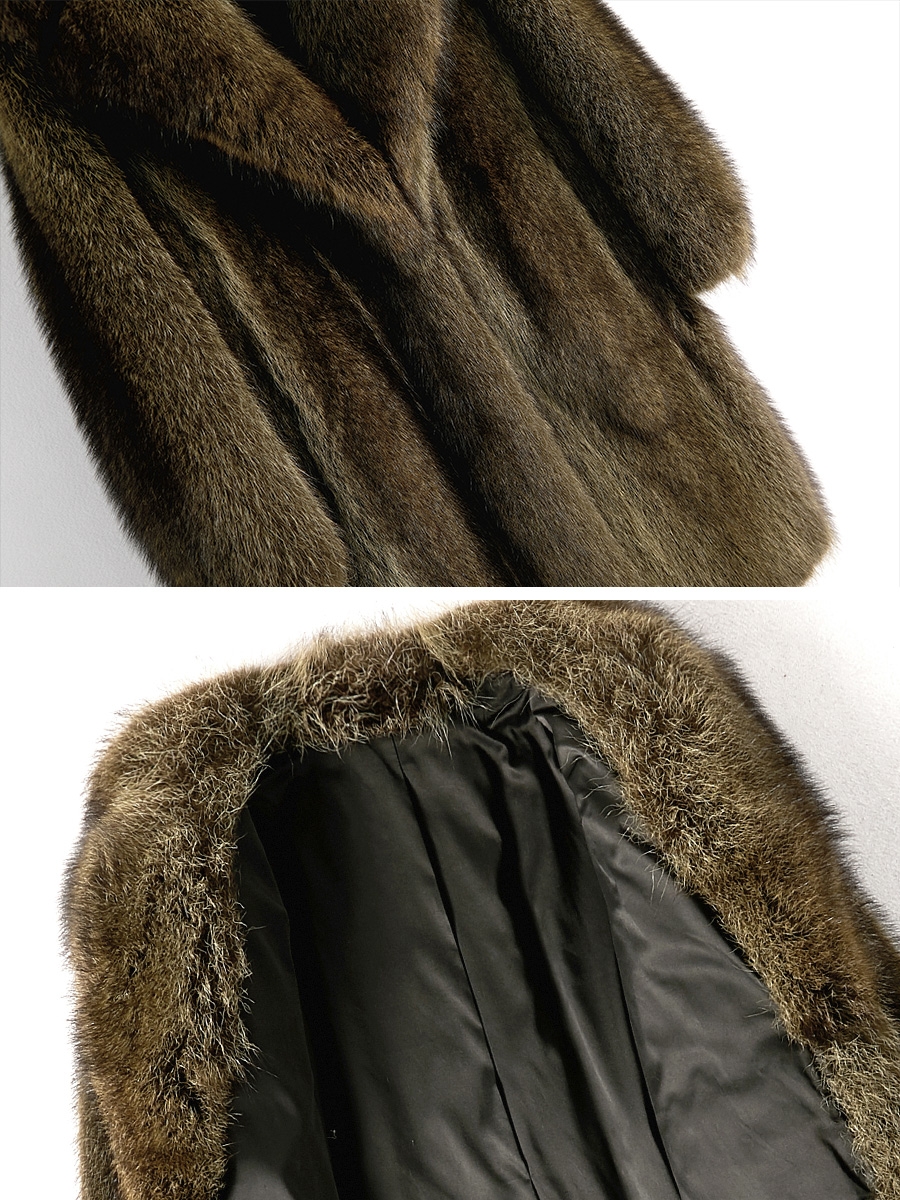 Men's Raccoon Fur Coat 384b-6