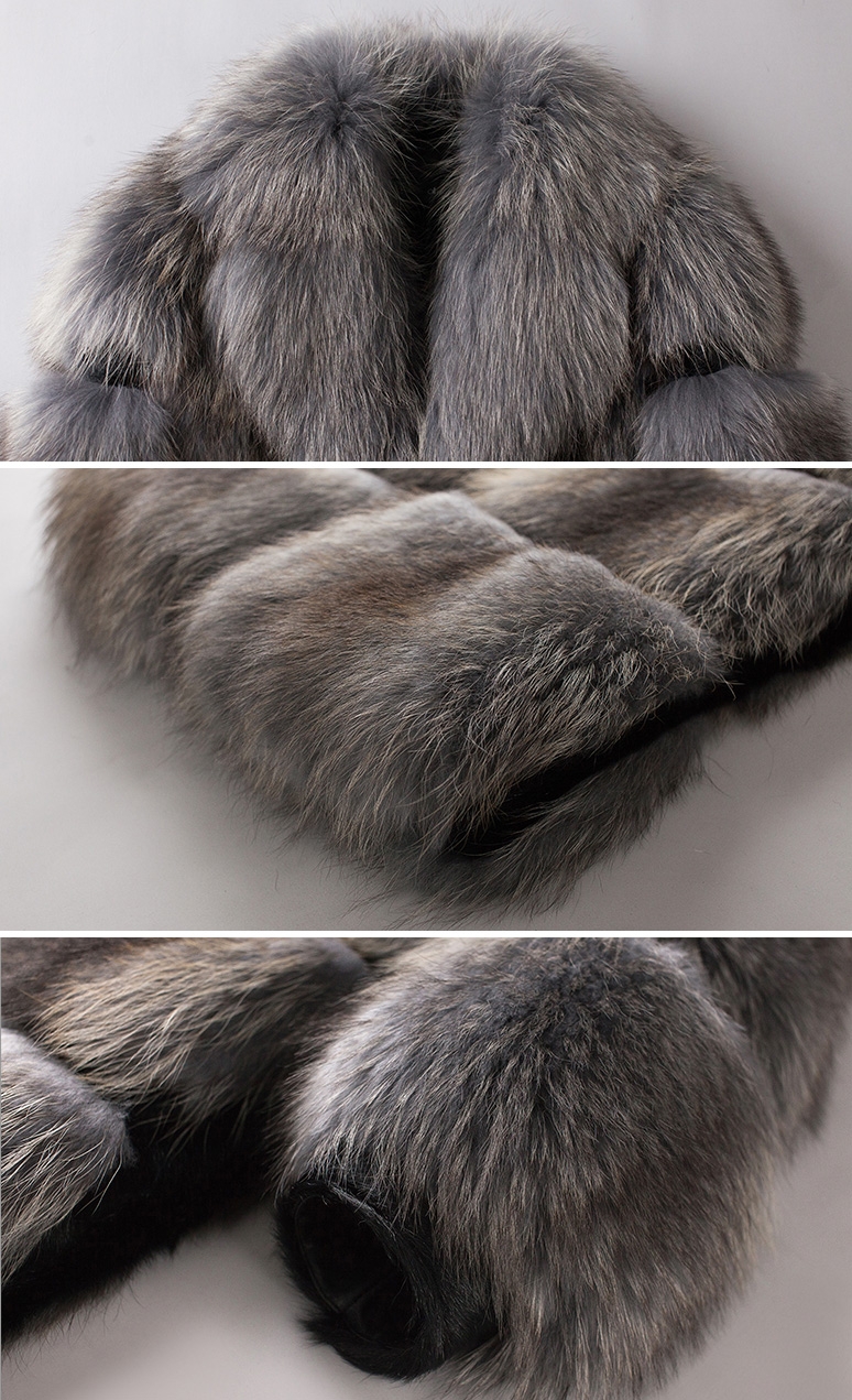 Men's Raccoon Fur Long Coat 399-3