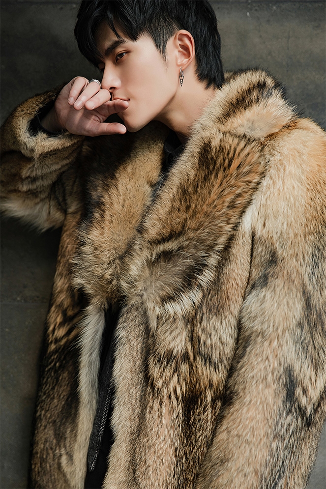 Men's Coyote Fur Coat 392-6