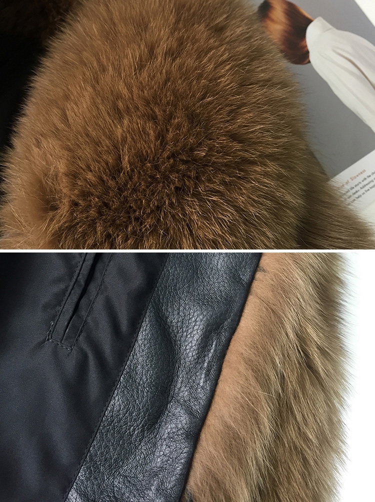 Men's Fox Fur Bomber Jacket 387-7