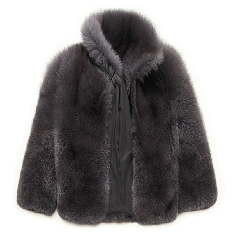 Men's Fox Fur Bomber Jacket 387-1