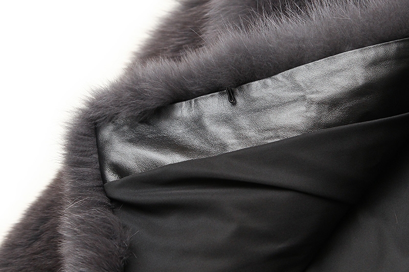 Men's Fox Fur Bomber Jacket 387-6