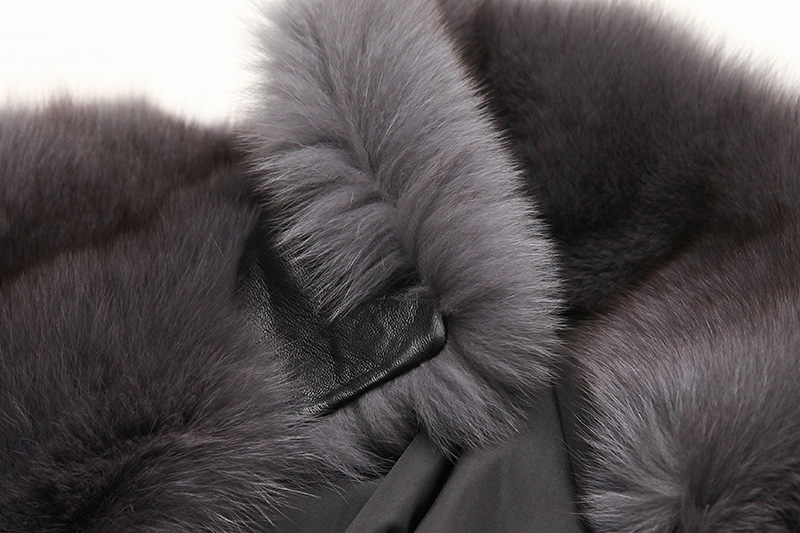 Men's Fox Fur Bomber Jacket 387-3