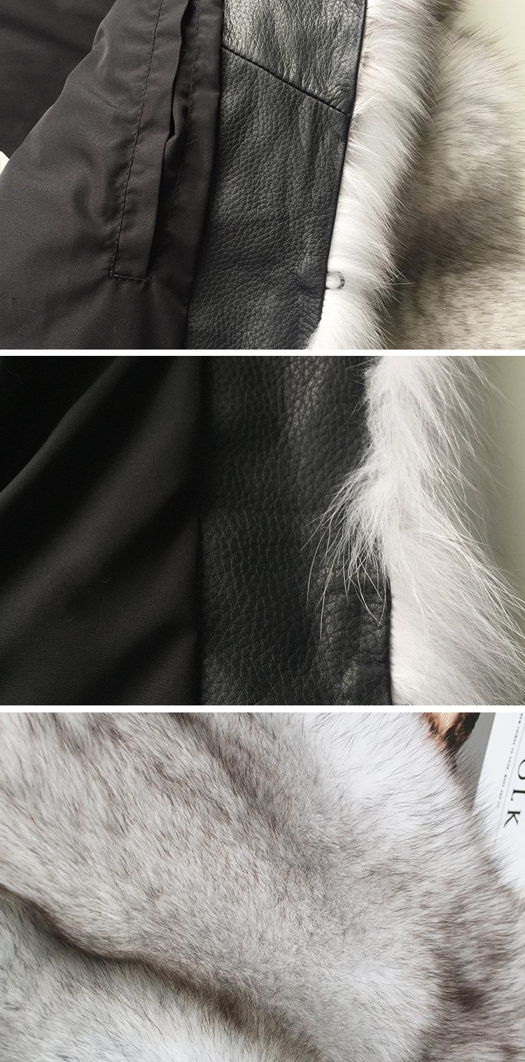 Men's Fox Fur Bomber Jacket 388-3