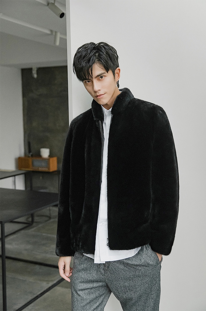 Men's Mink Fur Jacket 391-7
