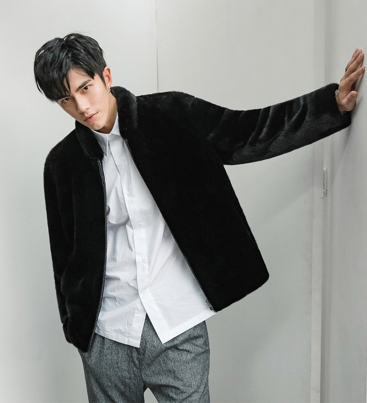 Men's Mink Fur Jacket 391-6