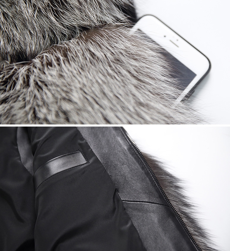 Men's Silver Fox Fur Jacket 356-3