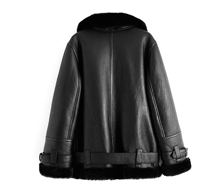 Men's Merino Shearling Sheepskin Biker Jacket 0059-3