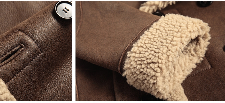 Men's Shearling Sheepskin Long Coat 0058-4